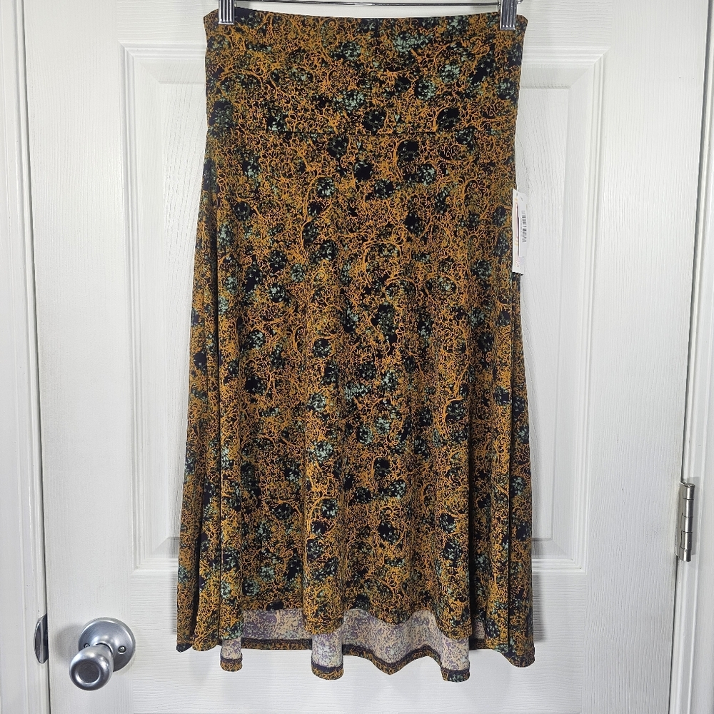 NWT LuLaRoe Multi Color Floral Print Azure Skirt Size Small